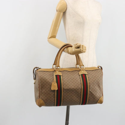 Gucci Boston Canvas, Beige, PVC, Travel Bag