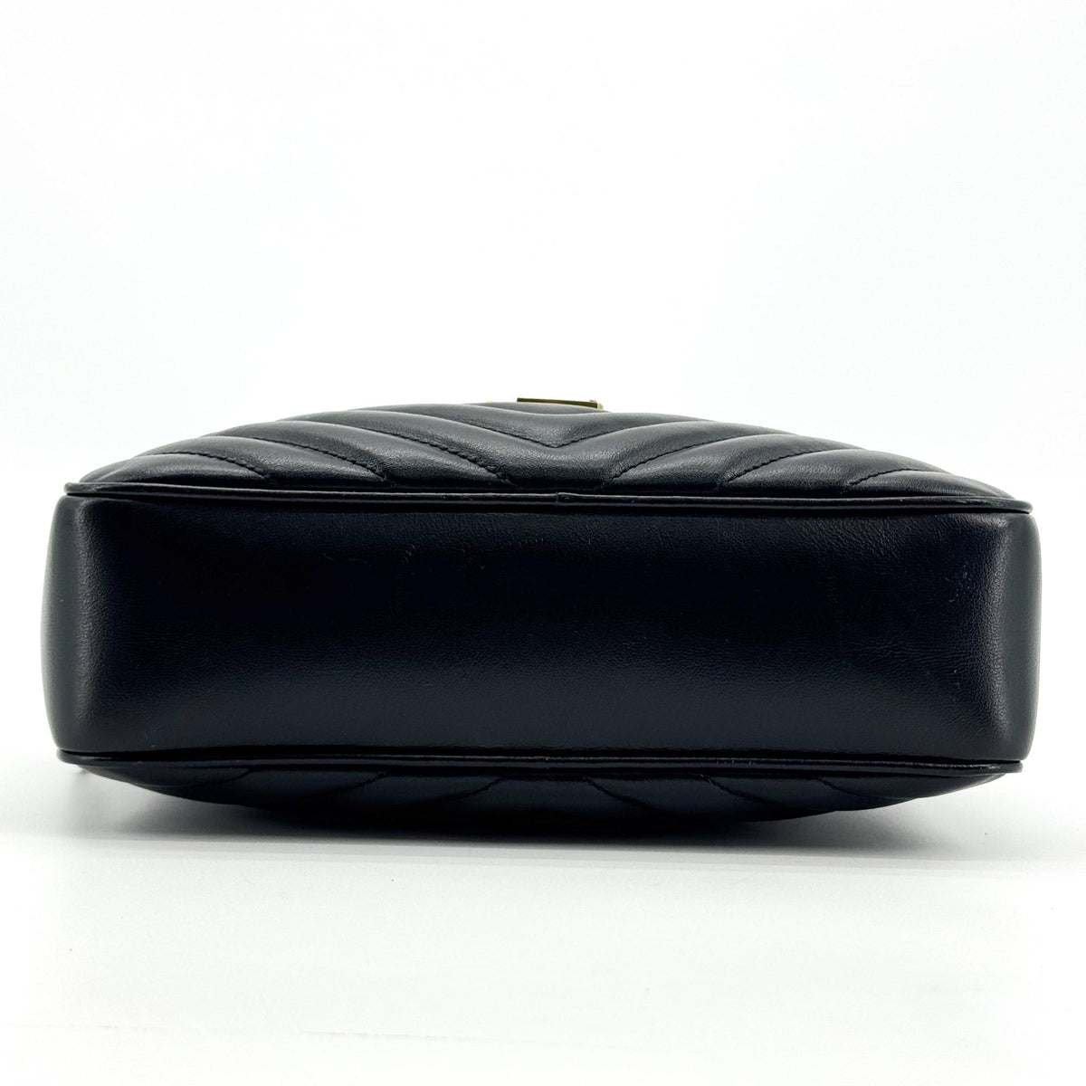 Saint Laurent Lou Camera Matelasse Chevron Leather, Black, Calfskin, Handbag