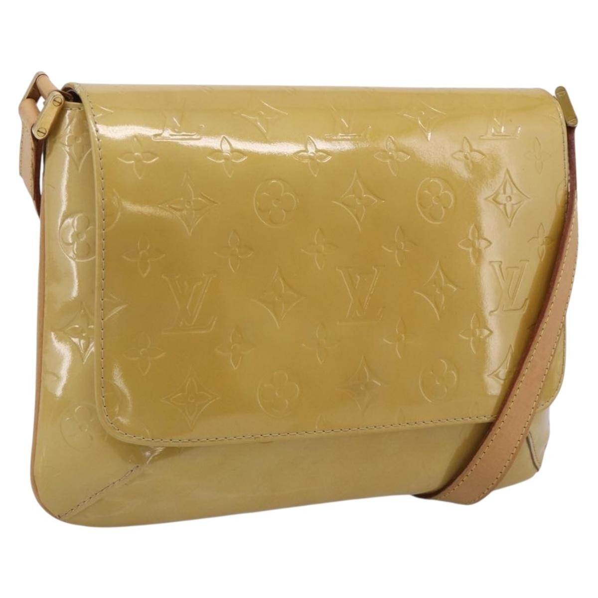 Louis Vuitton Thompson Street Monogram Vernis, Beige, Patent Leather, Shoulder Bag