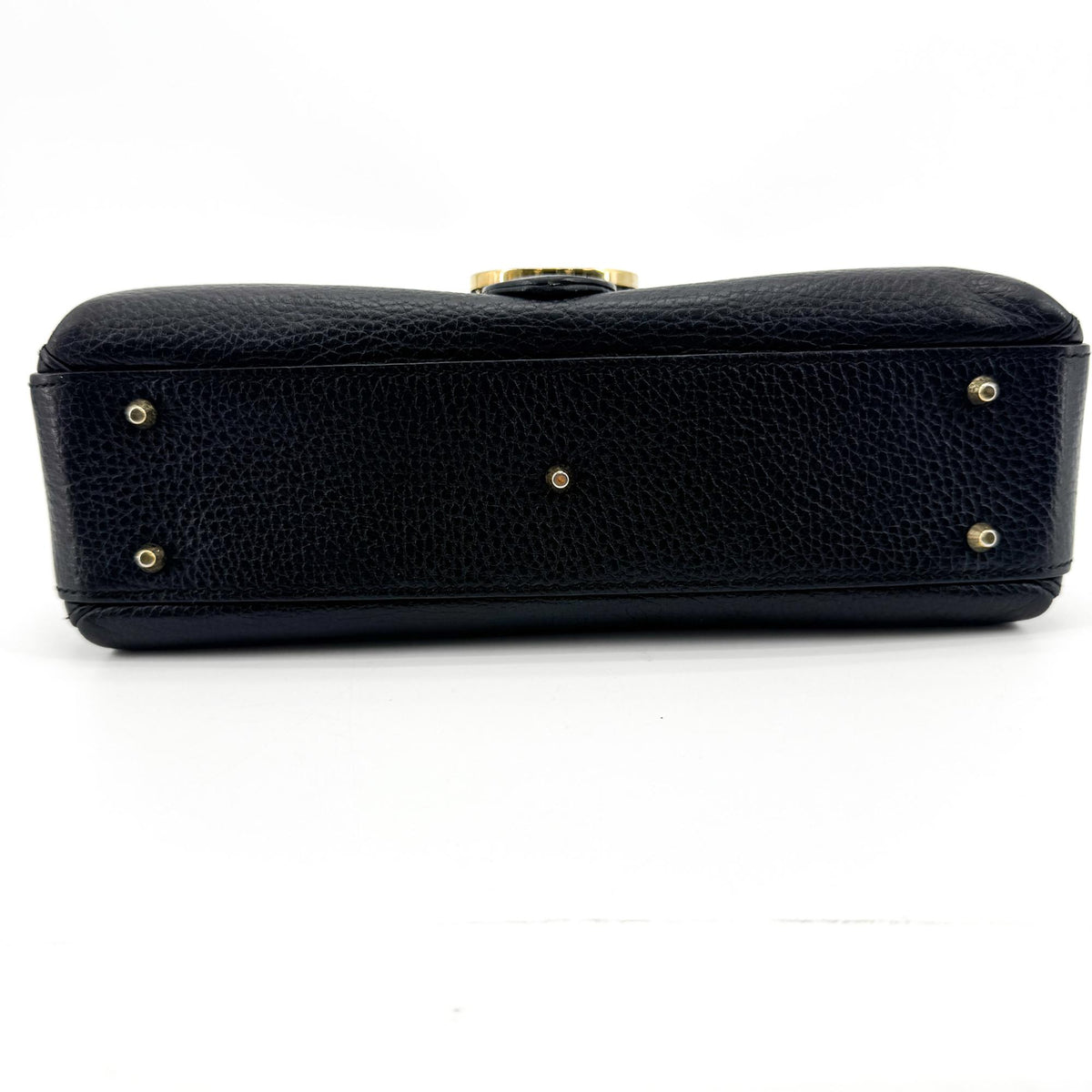 Gucci Interlocking Leather, Black, Leather, Shoulder Bag