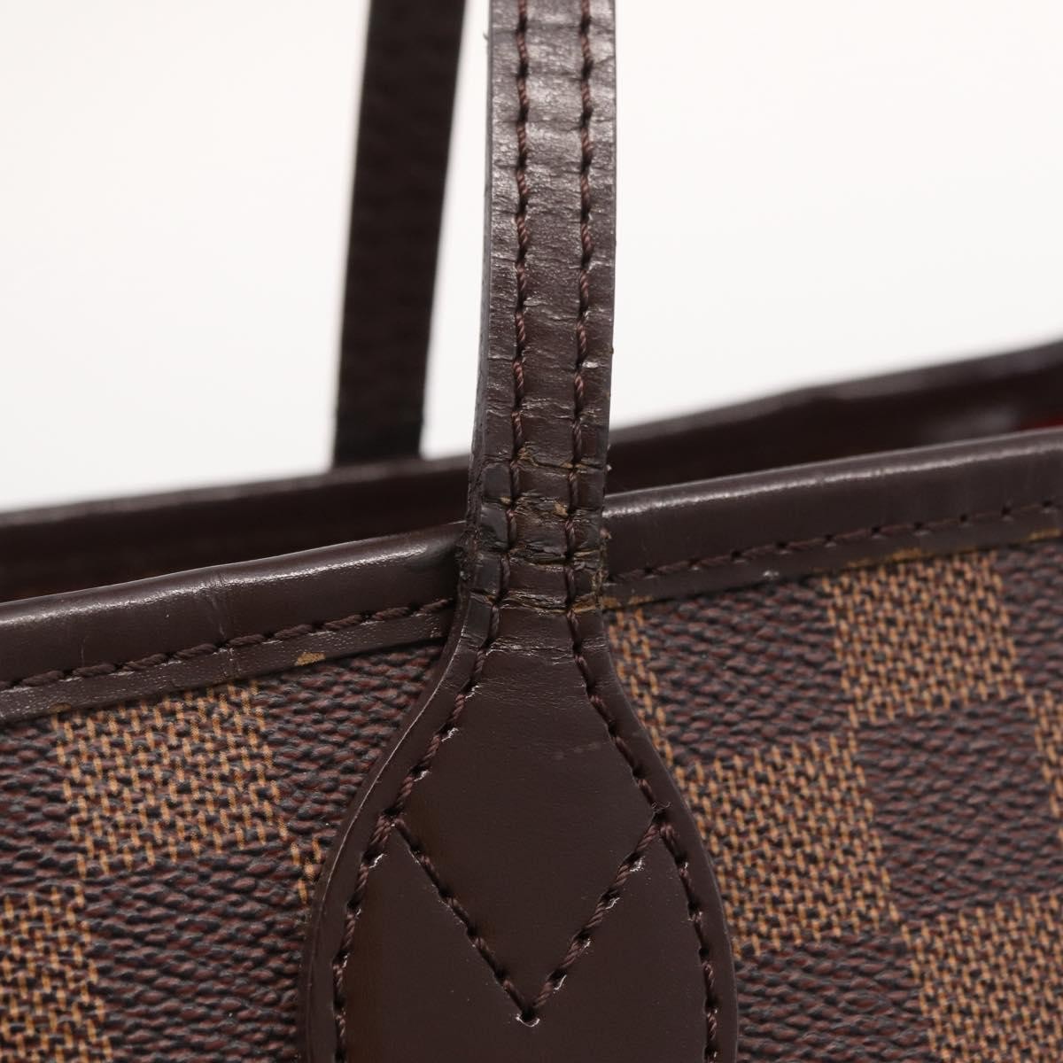 Louis Vuitton Neverfull Damier, Brown, Canvas, Tote Bag