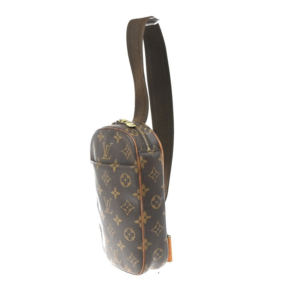 Louis Vuitton Pochette Gange Monogram Canvas, Brown, Canvas, Clutch