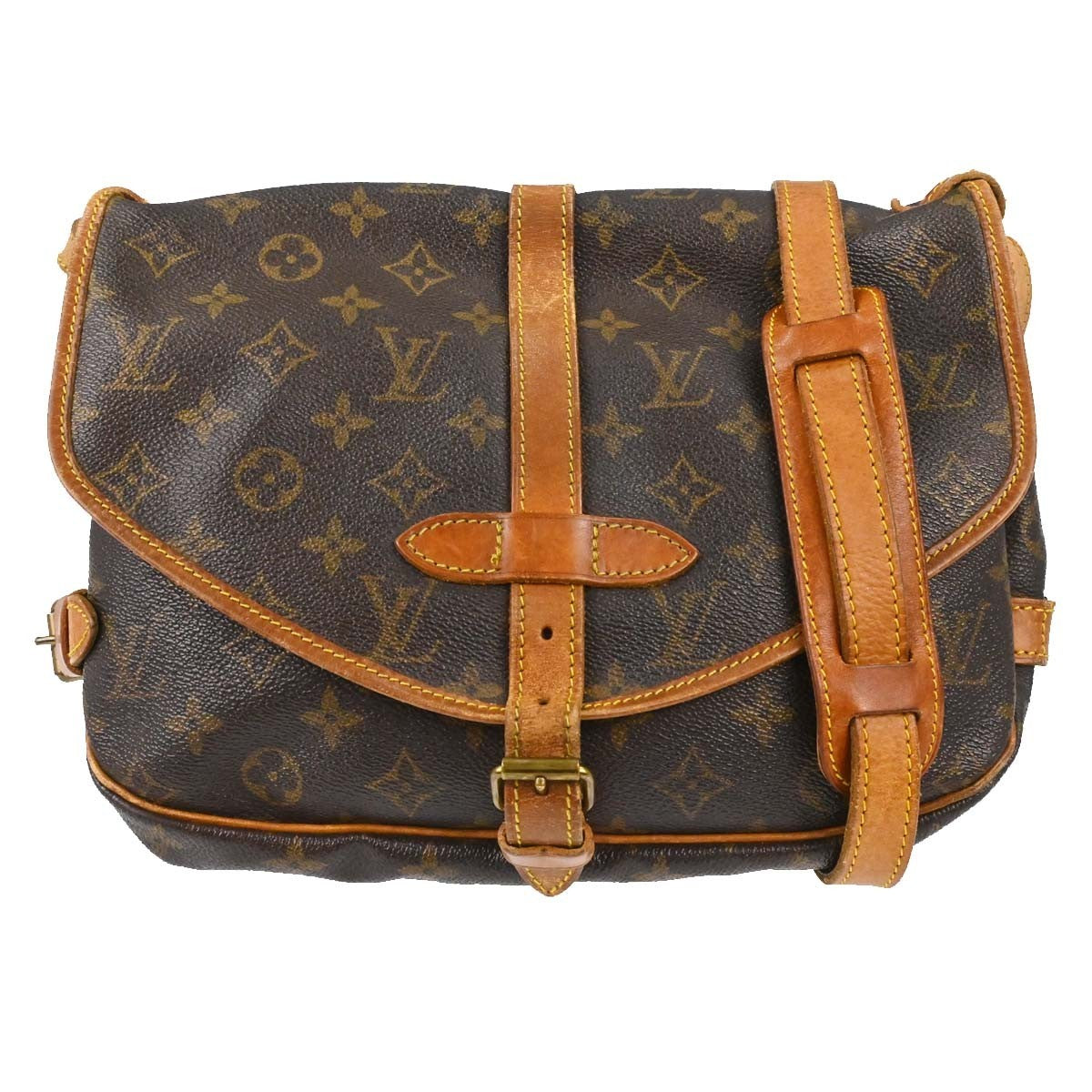Louis Vuitton Saumur Monogram Canvas, Brown, Canvas, Shoulder Bag