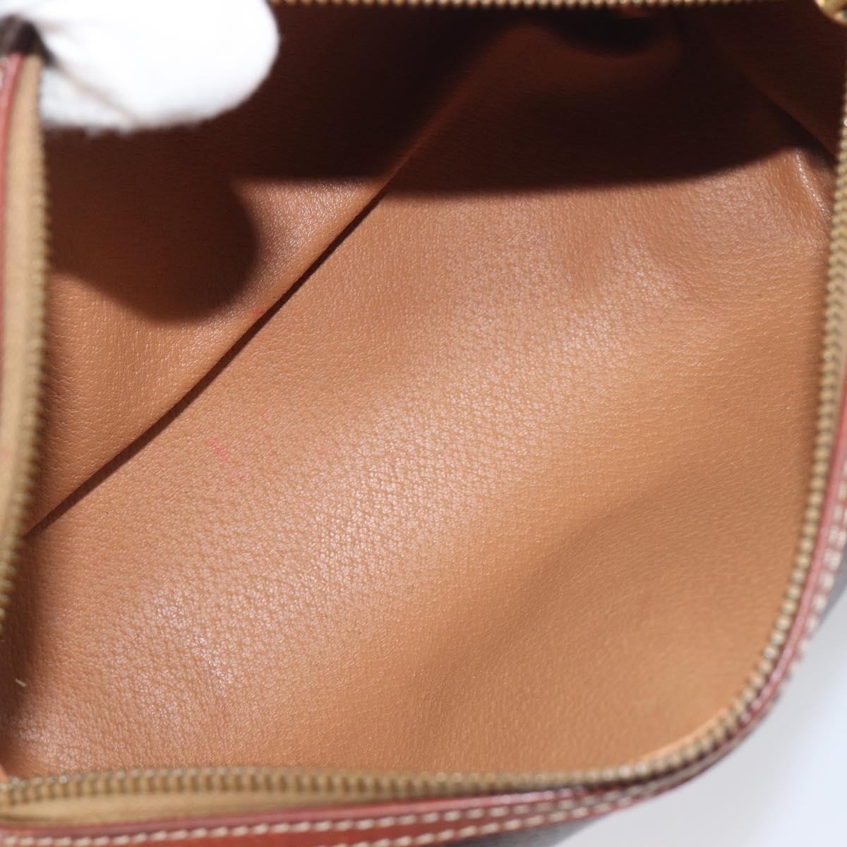 Celine Vintage Macadam Canvas and Leather, Brown, PVC, Handbag