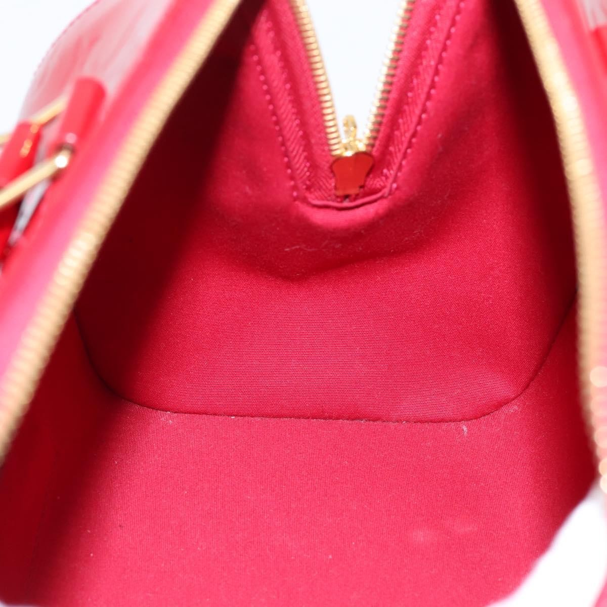 Louis Vuitton Montana Monogram Vernis, Red, Patent Leather, Handbag