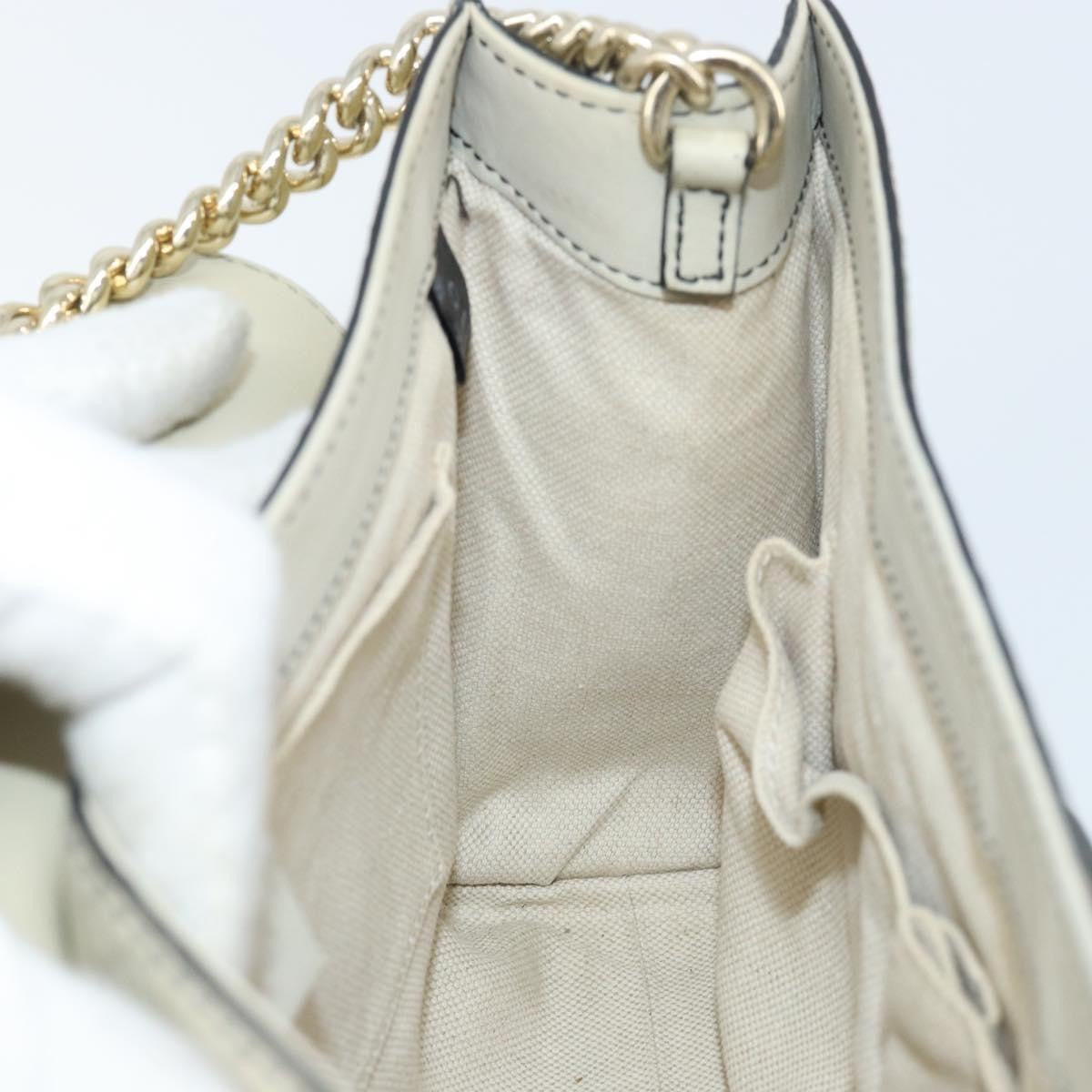 Gucci Emily Chain Flap Guccissima Leather, Beige, Leather, Shoulder Bag