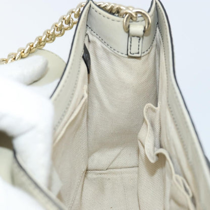 Gucci Emily Chain Flap Guccissima Leather, Beige, Leather, Shoulder Bag