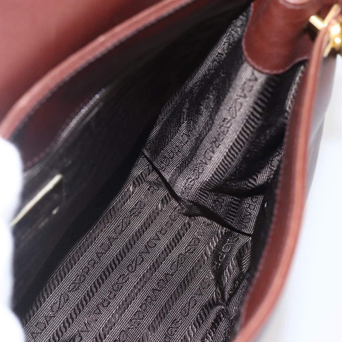 Prada Vintage Leather, Brown, Leather, Shoulder Bag