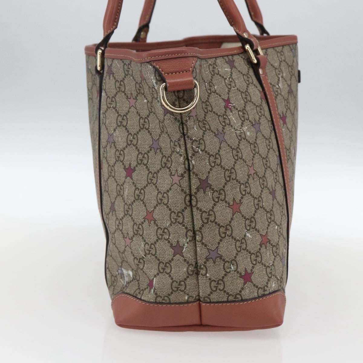 Gucci Joy Plus Tote GG Coated Canvas with Leather, Beige, Canvas, Tote Bag