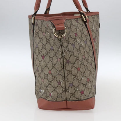 Gucci Joy Plus Tote GG Coated Canvas with Leather, Beige, Canvas, Tote Bag