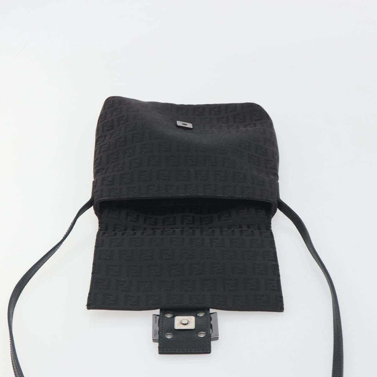 Fendi Zucchino Canvas, Black, Canvas, Handbag