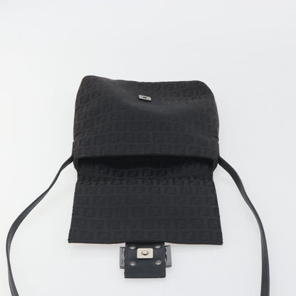 Fendi Zucchino Canvas, Black, Canvas, Handbag