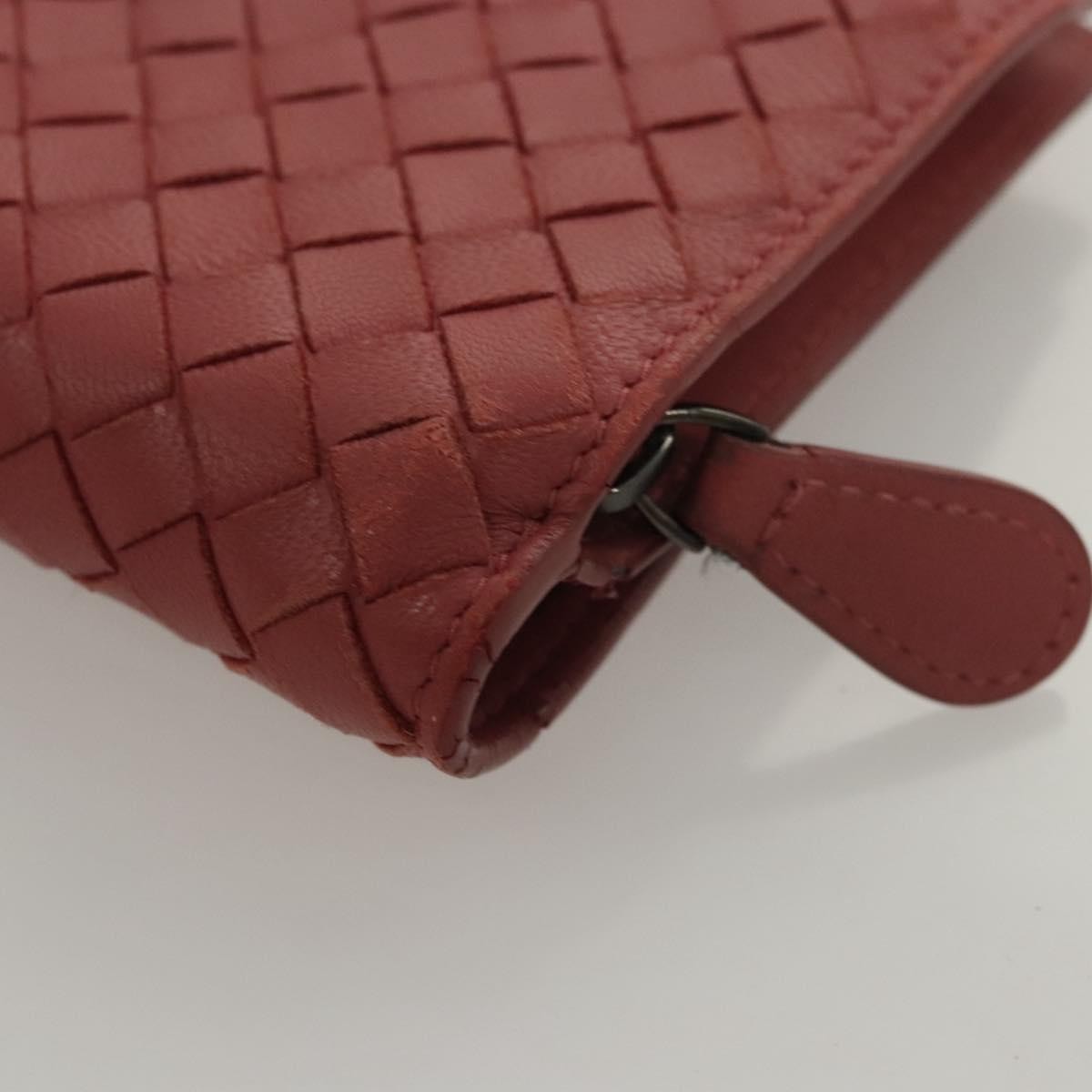 Bottega Veneta Bifold Coin Pocket Card Holder Intrecciato Nappa, Pink, Leather, Wallet