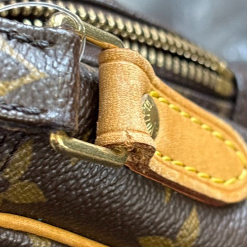 Louis Vuitton Amazone Leather, Brown, Canvas, Shoulder Bag