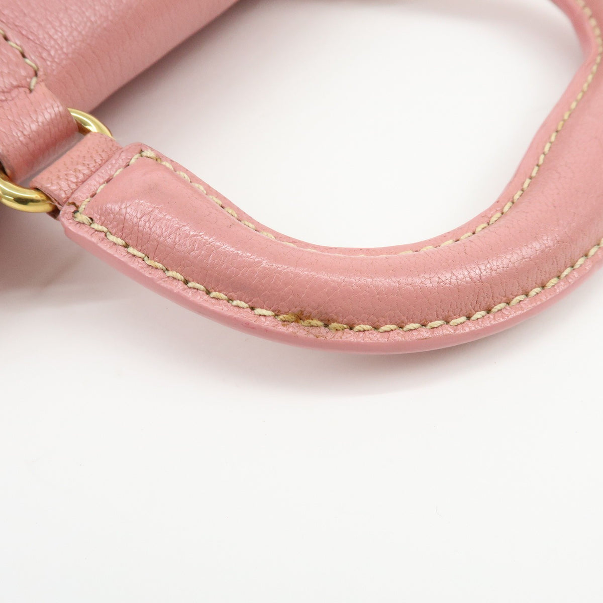 Miu Miu Madras Top Handle Leather, Pink, Leather, Handbag