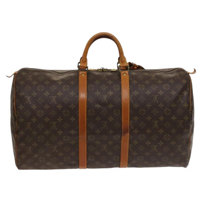 Louis Vuitton Keepall Bag Monogram Canvas, BROWN, CANVAS, Travel bag