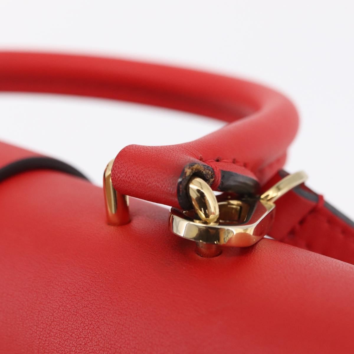 Louis Vuitton Locky Monogram Canvas with Leather, Red, Canvas, Handbag