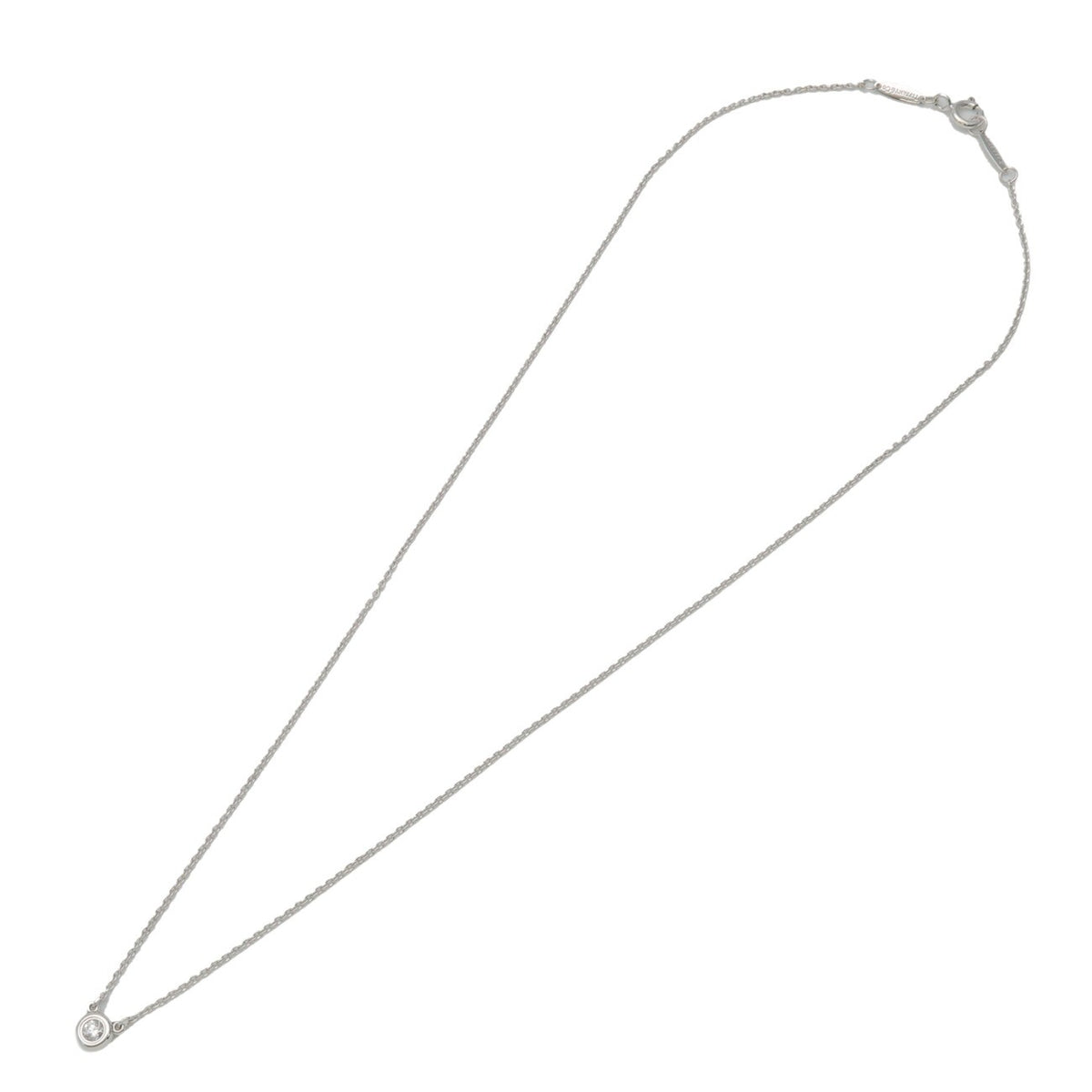Tiffany & Co. Elsa Peretti Diamonds By The Yard Pendant Sterling Silver with Diamond, Silver, Sterling Silver, Necklace