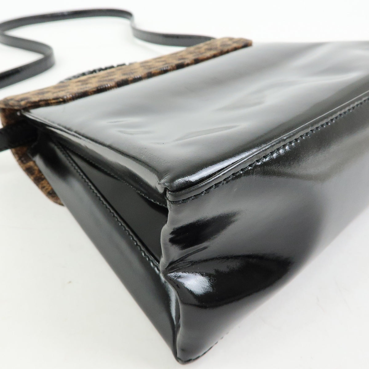 Loewe Vintage Velazquez Top Handle Leather, Black, Patent Leather, Handbag