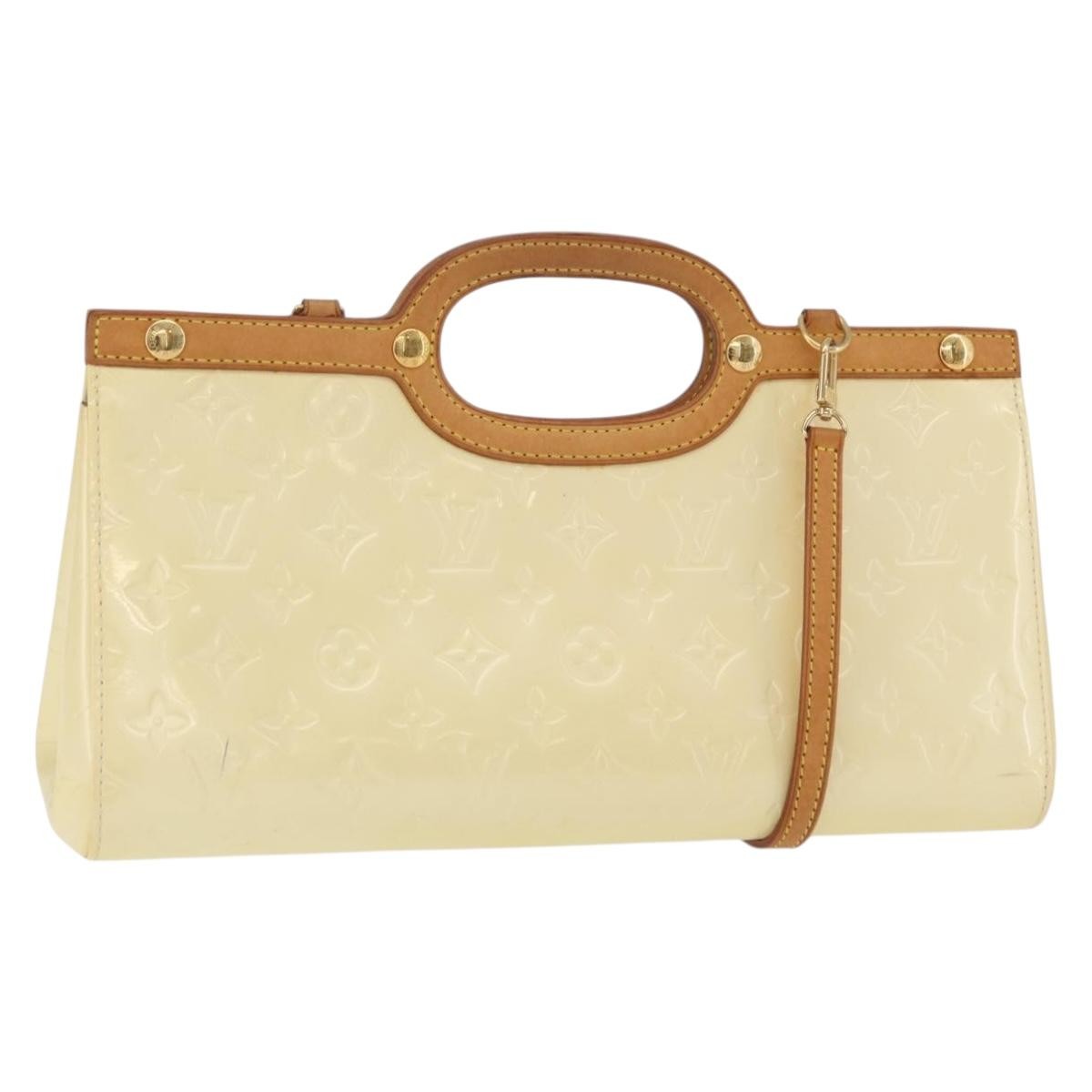 Louis Vuitton Roxbury Drive Monogram Vernis, Beige, Patent Leather, Handbag