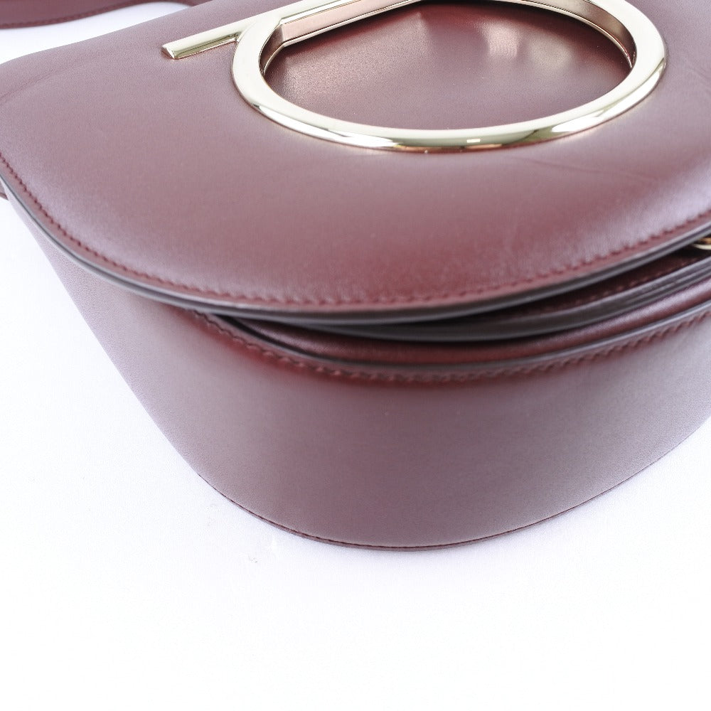 Salvatore Ferragamo Gancio, Burgundy, Leather, shoulder