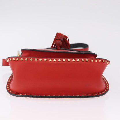 Chloe Hudson Whipstitch Leather, Red, Leather, Handbag