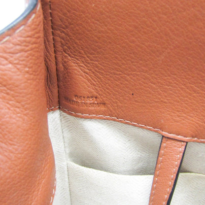 Loewe Hammock Leather and Canvas, Brown, Leather, Handbag