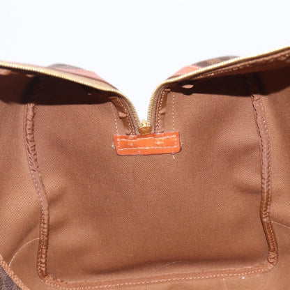 Celine Vintage Duffle Macadam Coated Canvas, Brown, Canvas, Handbag