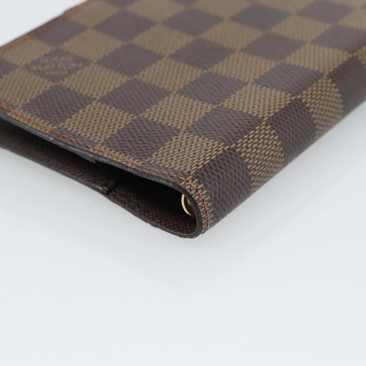 Louis Vuitton Ring Agenda Cover Damier, Brown, Canvas, Briefcase