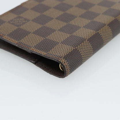 Louis Vuitton Ring Agenda Cover Damier, Brown, Canvas, Briefcase