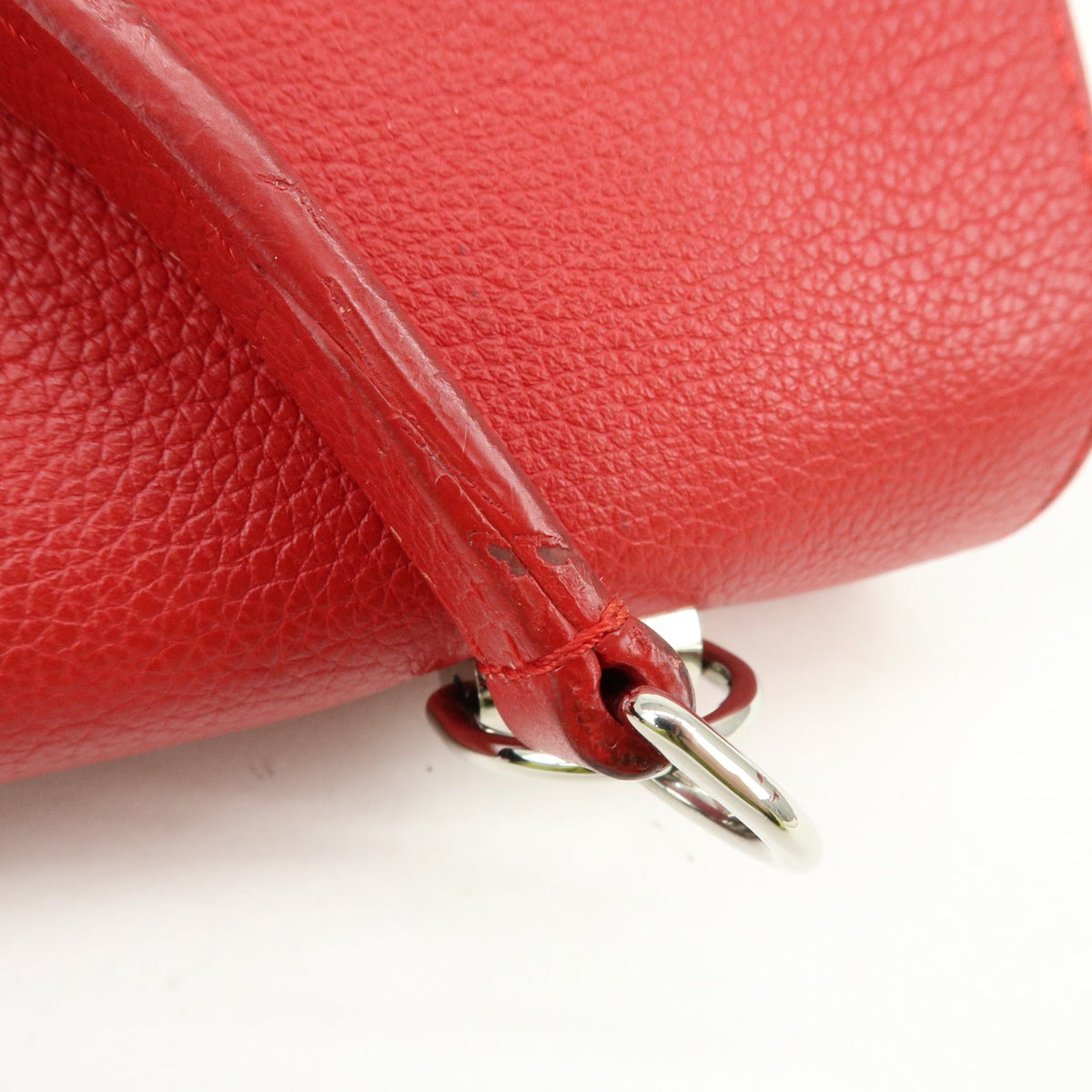 Louis Vuitton Lockme II Leather, Red, Leather, Shoulder Bag