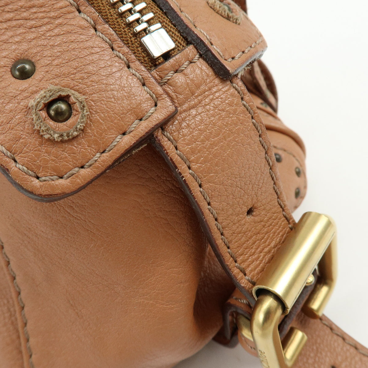 Chloe Paddington Leather, Brown, Leather, Tote Bag