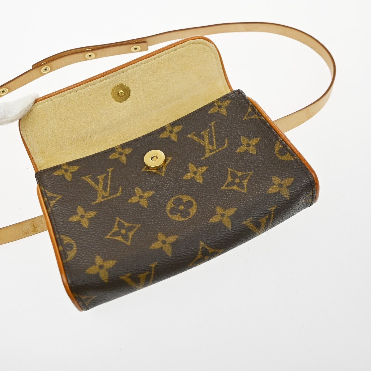 Louis Vuitton Florentine Canvas, Brown, Canvas, Clutch