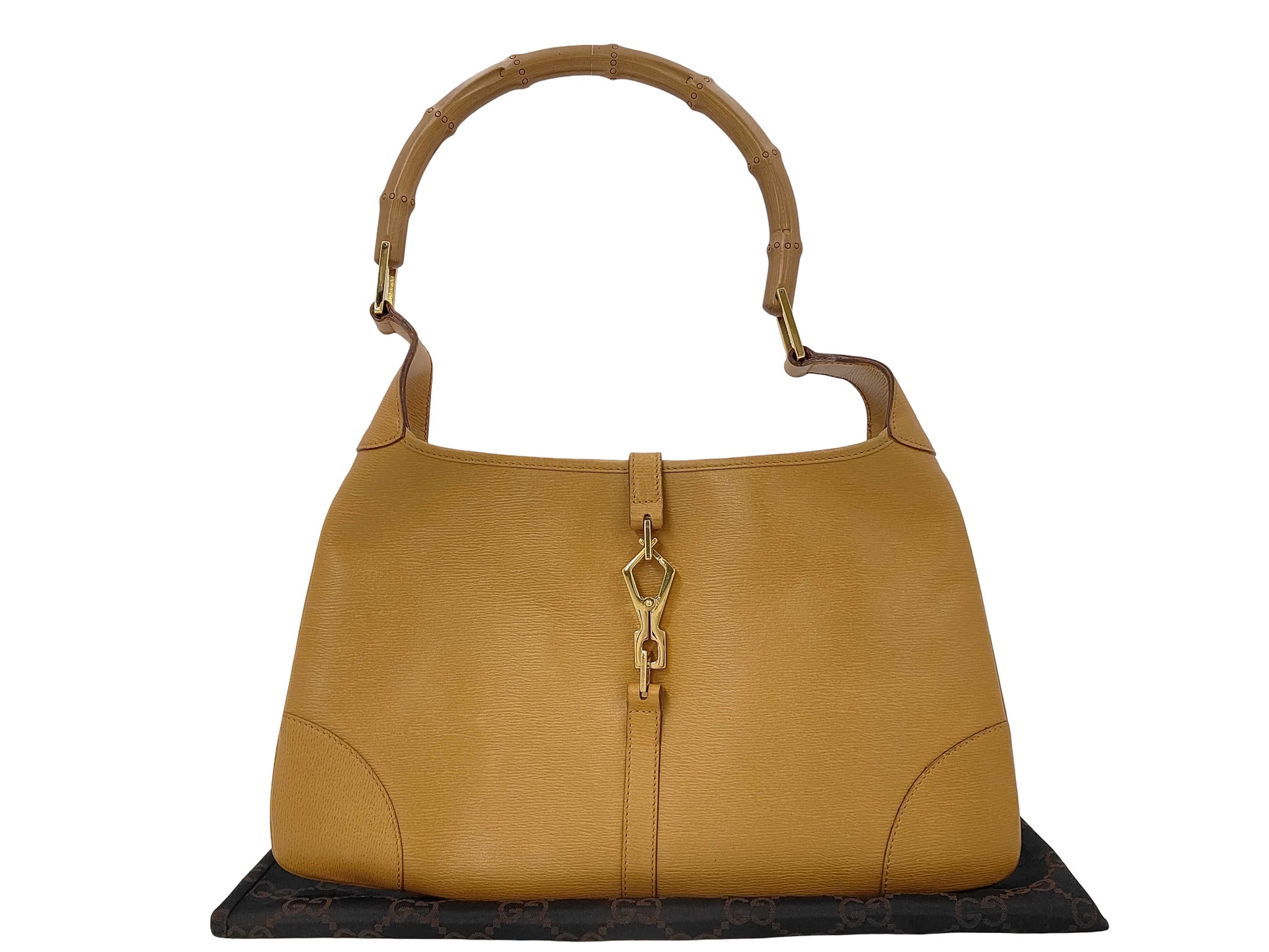 Gucci Bamboo Jackie leather, Beige, Leather, Handbag