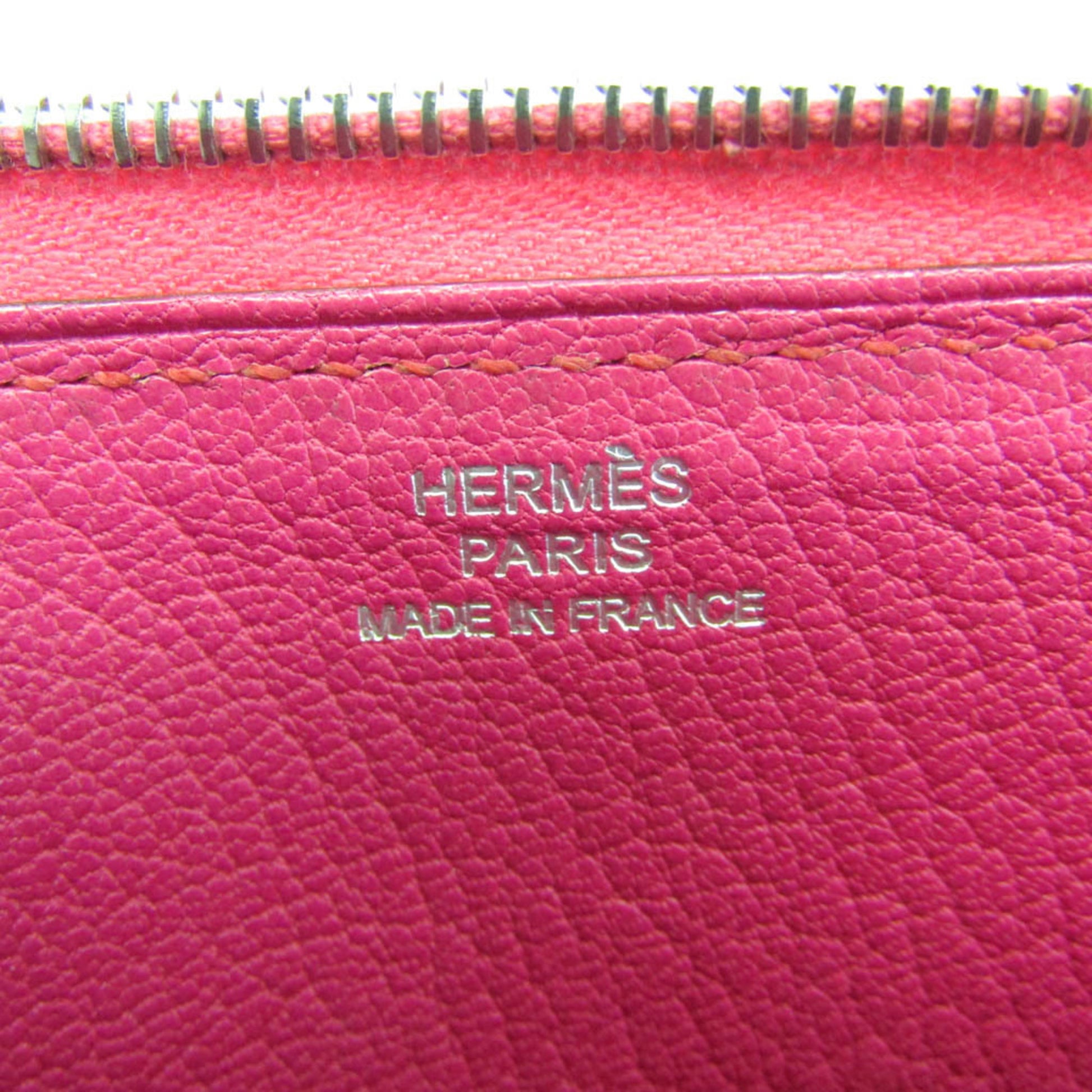 Hermès Azap, Pink, Leather, wallet