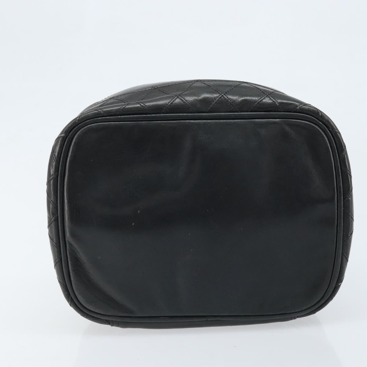 Fendi Vintage Cosmetic Case Pequin Canvas, Black, Leather, Clutch