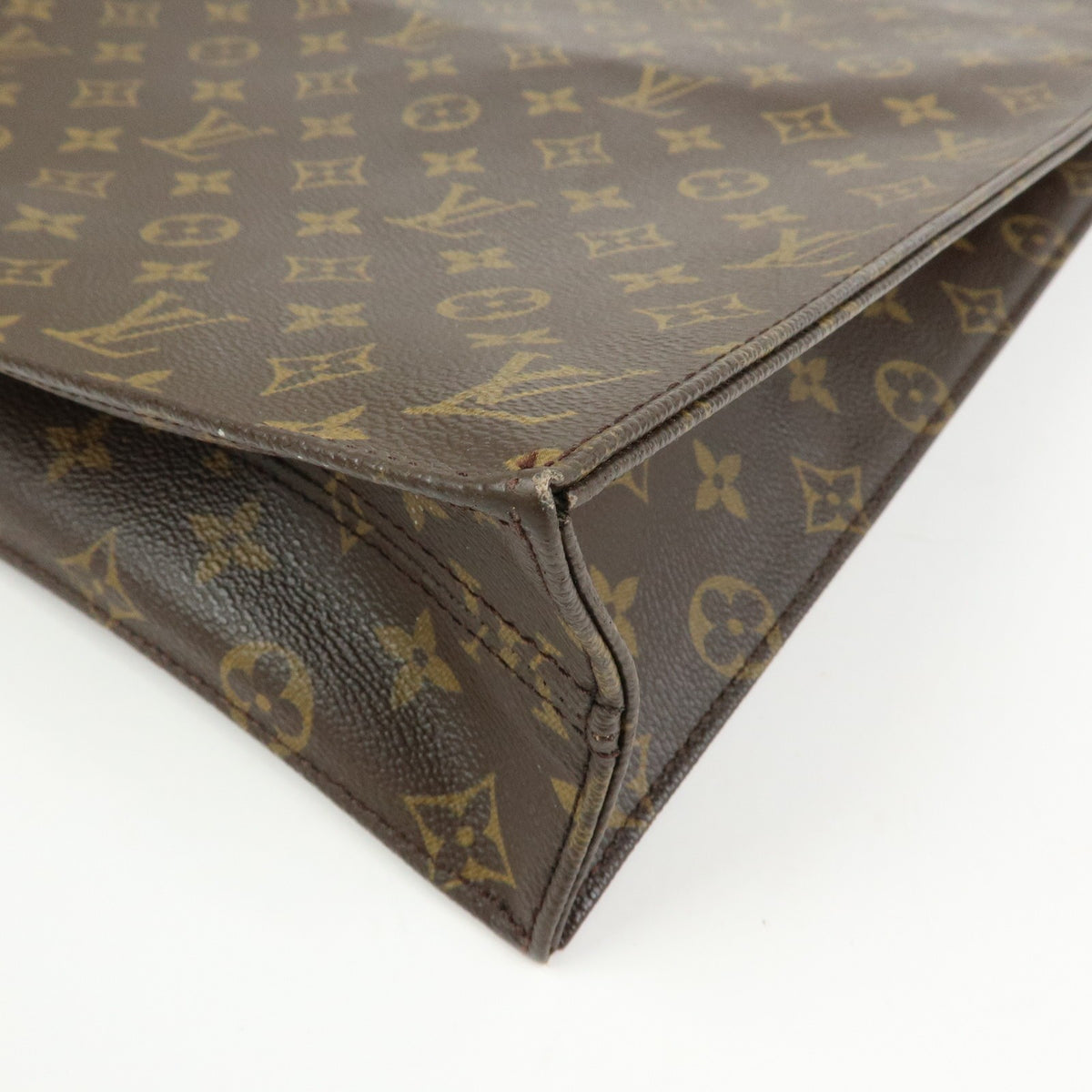 Louis Vuitton Vintage Sac Plat Monogram Canvas, Brown, Canvas, Handbag
