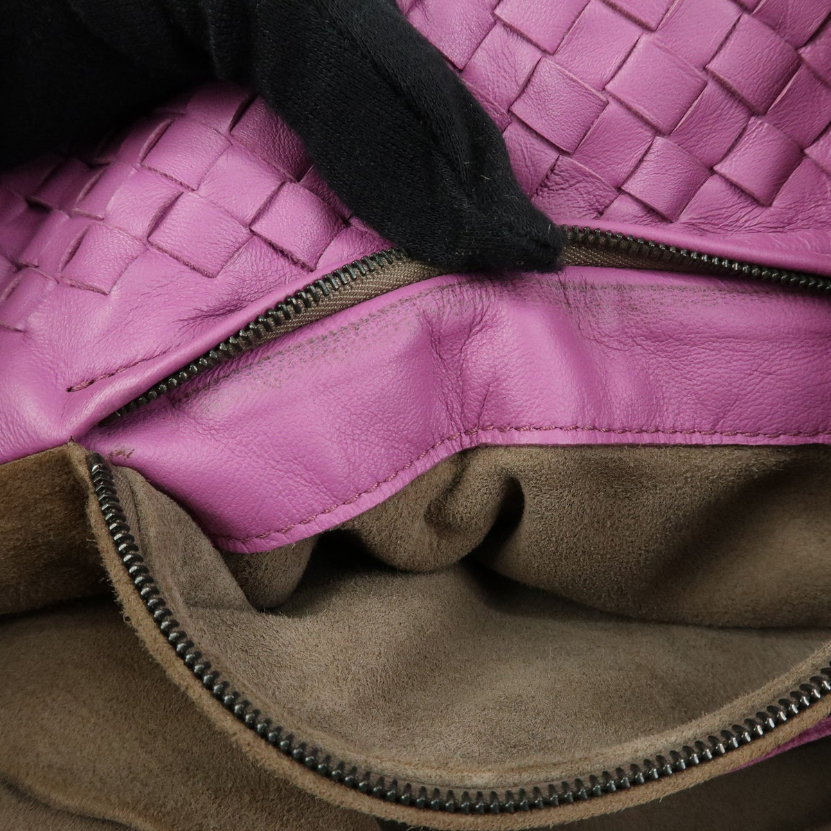 Bottega Veneta Garda Intrecciato Nappa, Purple, Leather, Handbag