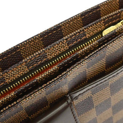 Louis Vuitton Aubagne Damier Ebene, Brown, Canvas, Handbag