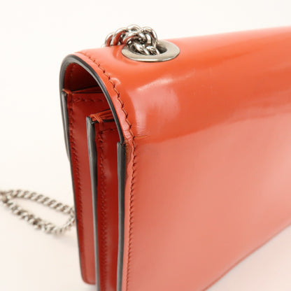 Gucci Interlocking Patent, Orange, Patent Leather, Shoulder Bag