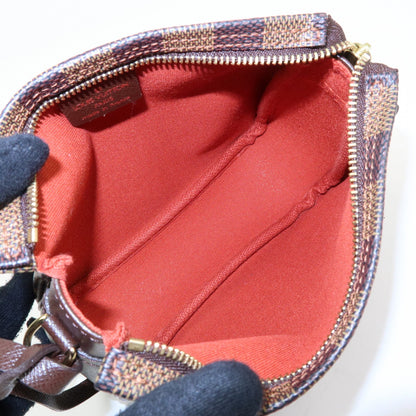Louis Vuitton Trousse Make Up Damier, Brown, Canvas, Clutch