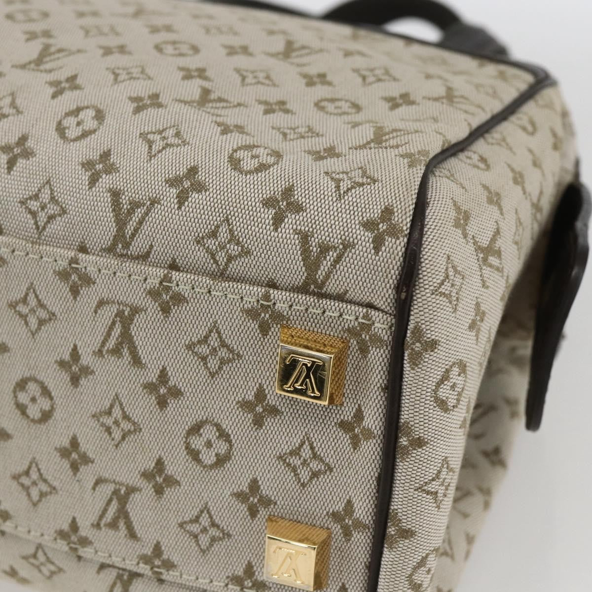 Louis Vuitton Josephine Mini Lin, Khaki, Canvas, Handbag