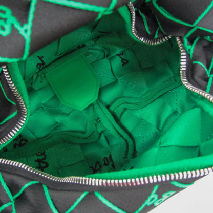 Bottega Veneta Double Knot Hobo Intrecciato Effect Jacquard, Multicolour, Nylon, Shoulder Bag