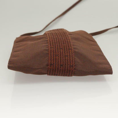 Hermes Herline Canvas, Brown, Canvas, Crossbody Bag