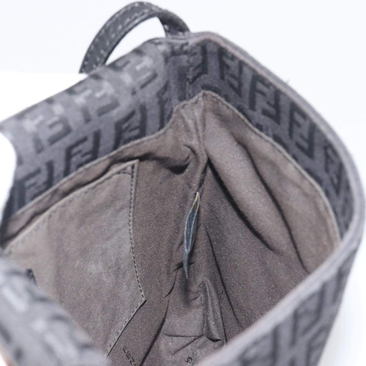 Fendi Zucchino Canvas, Black, Canvas, Handbag