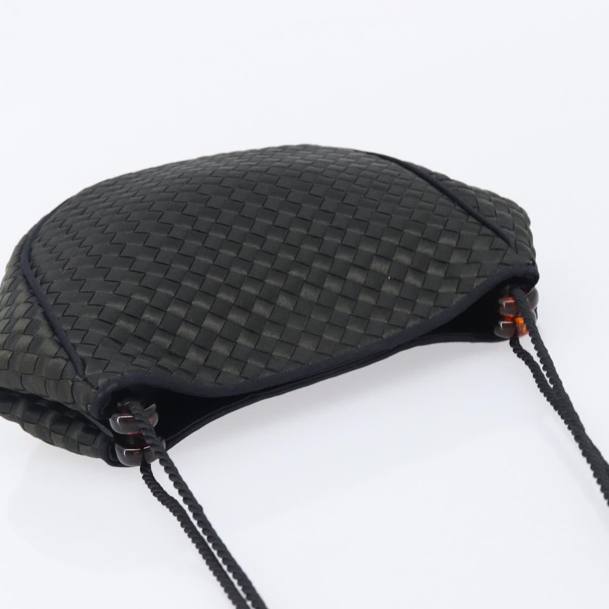 Bottega Veneta Vintage Intrecciato Hobo Nylon, Black, Nylon, Shoulder Bag