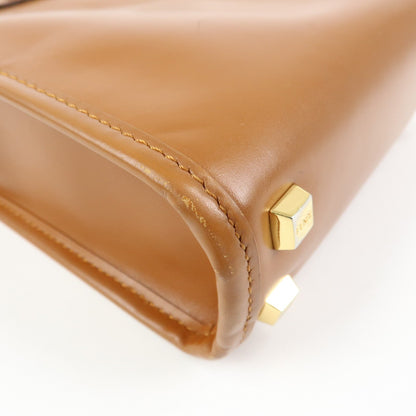 Fendi Sunshine Shopper Leather, Brown, Leather, Tote Bag