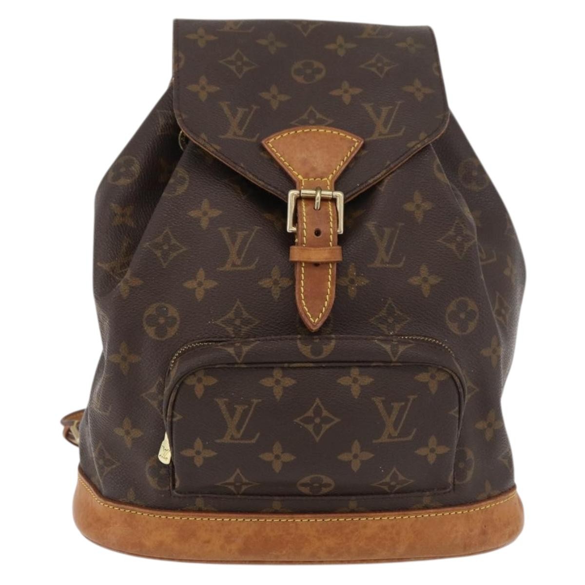 Louis Vuitton Vintage Montsouris Monogram Canvas, Brown, Canvas, Backpack