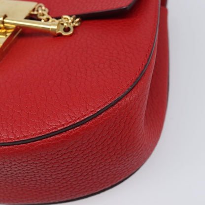 Chloe Drew Leather, Red, Leather, Crossbody Bag