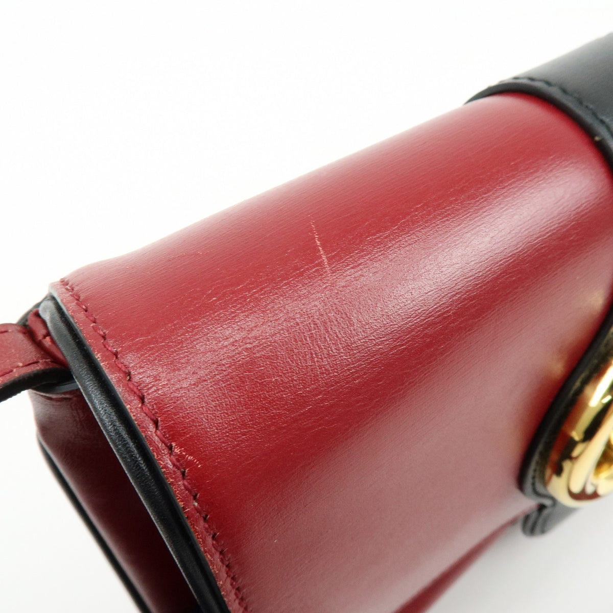 Gucci Arli Leather, Red, Leather, Shoulder Bag